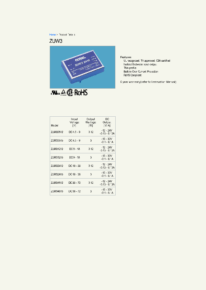 ZUW31212_7000165.PDF Datasheet