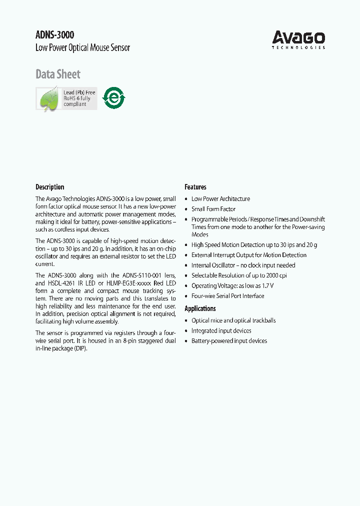 ADNS-3000_7007777.PDF Datasheet