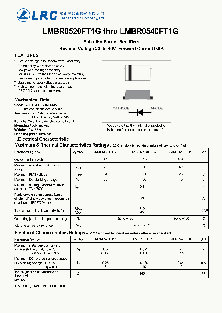 LMBR0520FT1G_7010600.PDF Datasheet