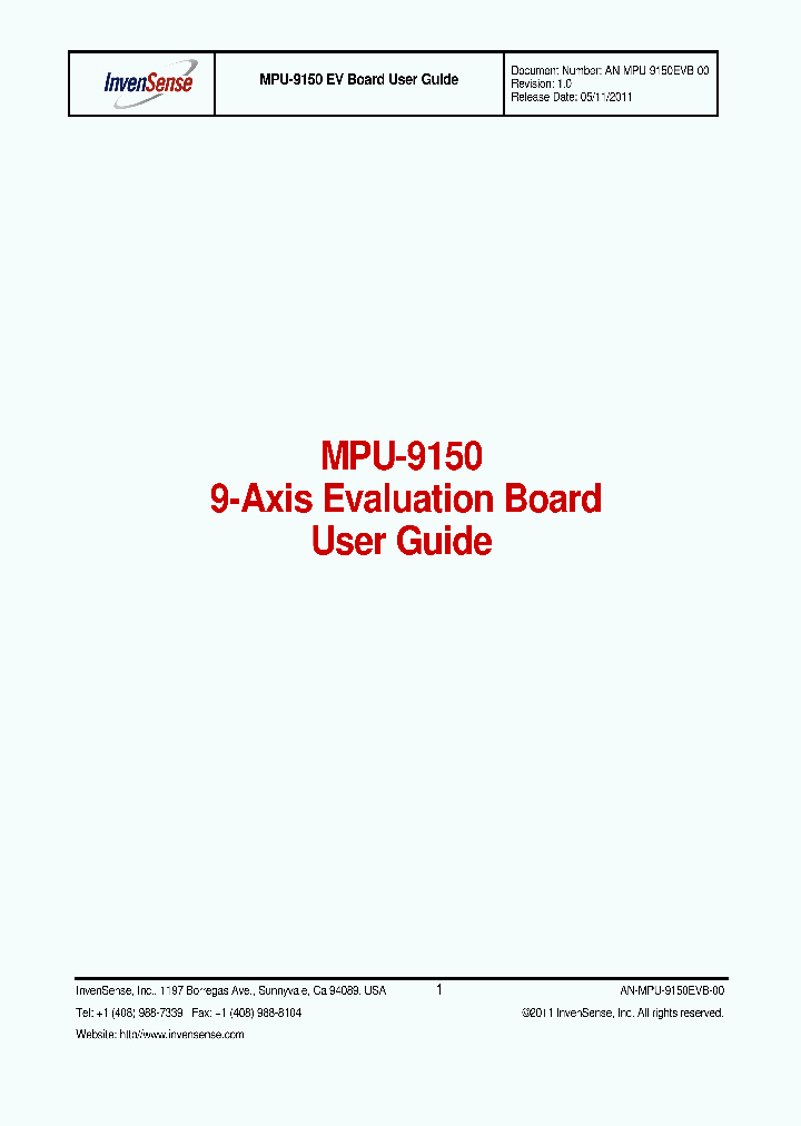 MPU-9150_7010847.PDF Datasheet