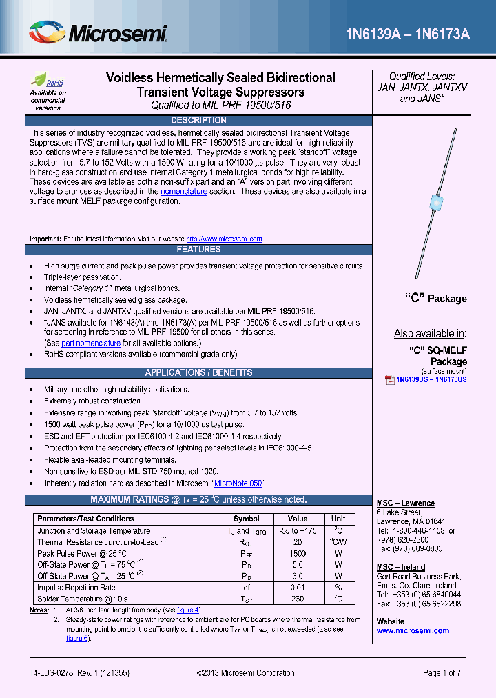 1N6164AJANTX_7023573.PDF Datasheet