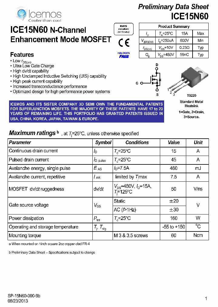 ICE15N60_7049023.PDF Datasheet