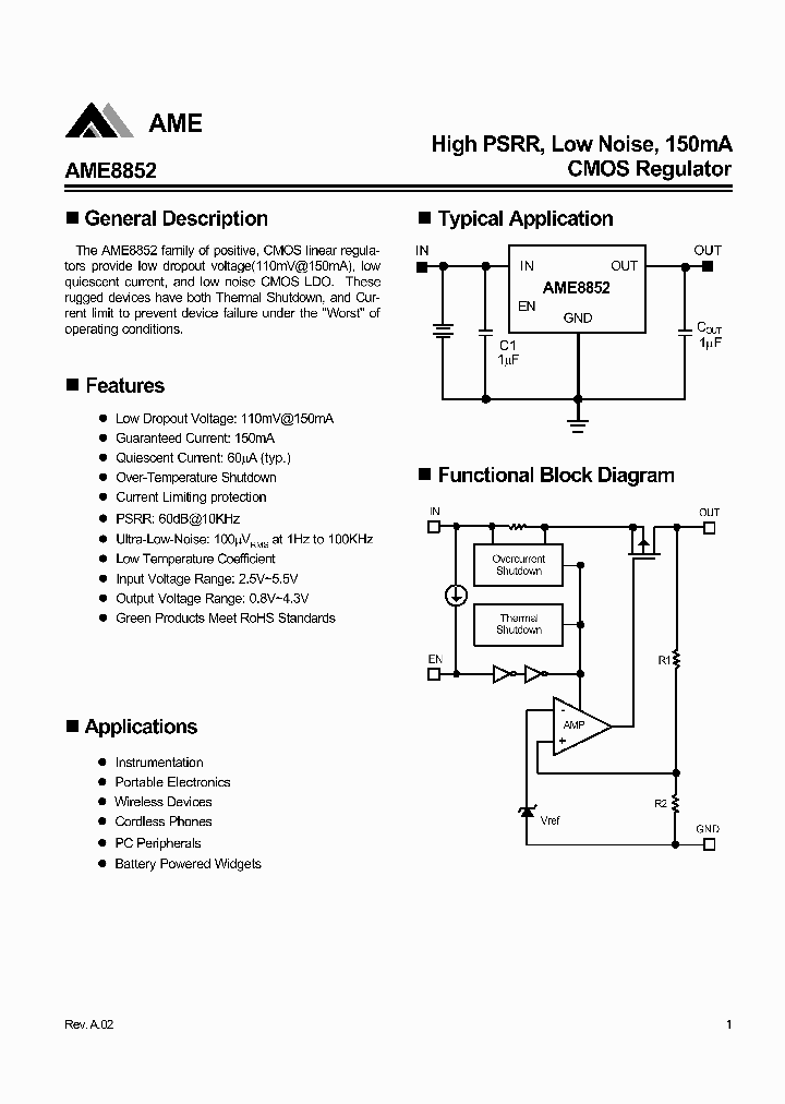 AME8852AIV080K_7087105.PDF Datasheet