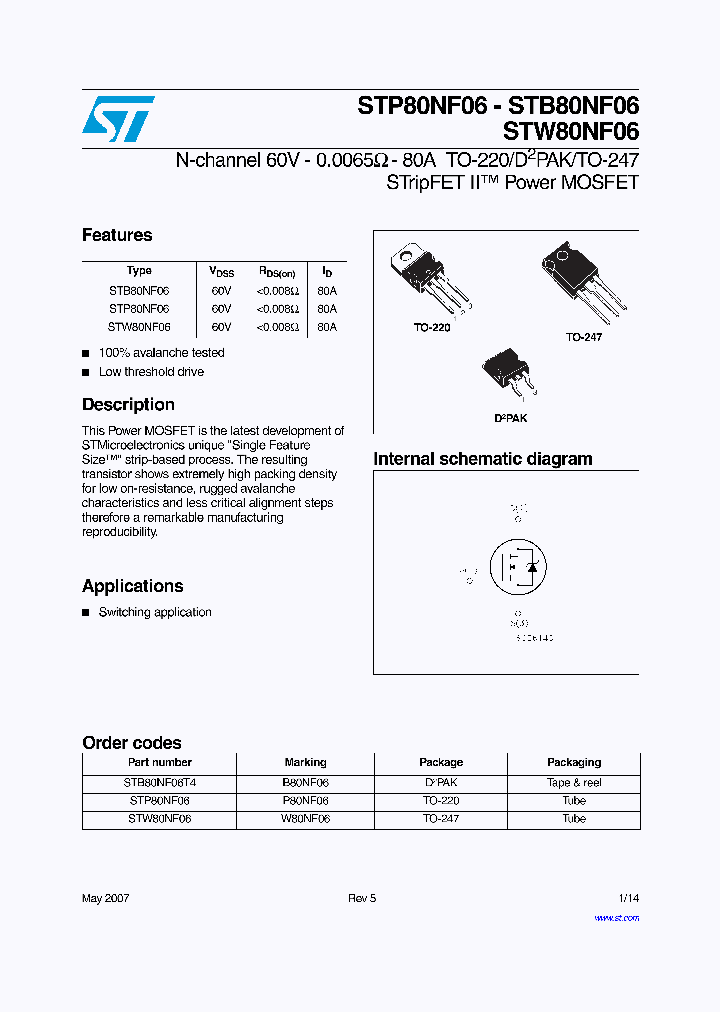 STP80NF0607_7095779.PDF Datasheet