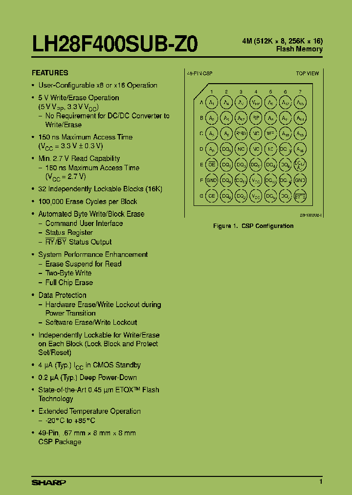 LH28F400SUB-Z0_7106106.PDF Datasheet