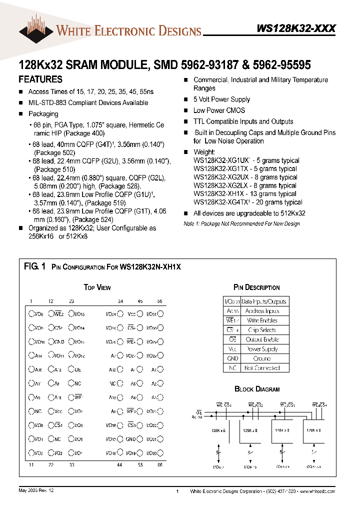 WS128K32-35G1UMA_7101381.PDF Datasheet