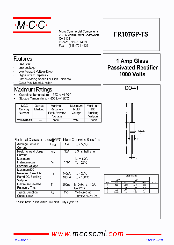 FR107GP-TS_7166175.PDF Datasheet