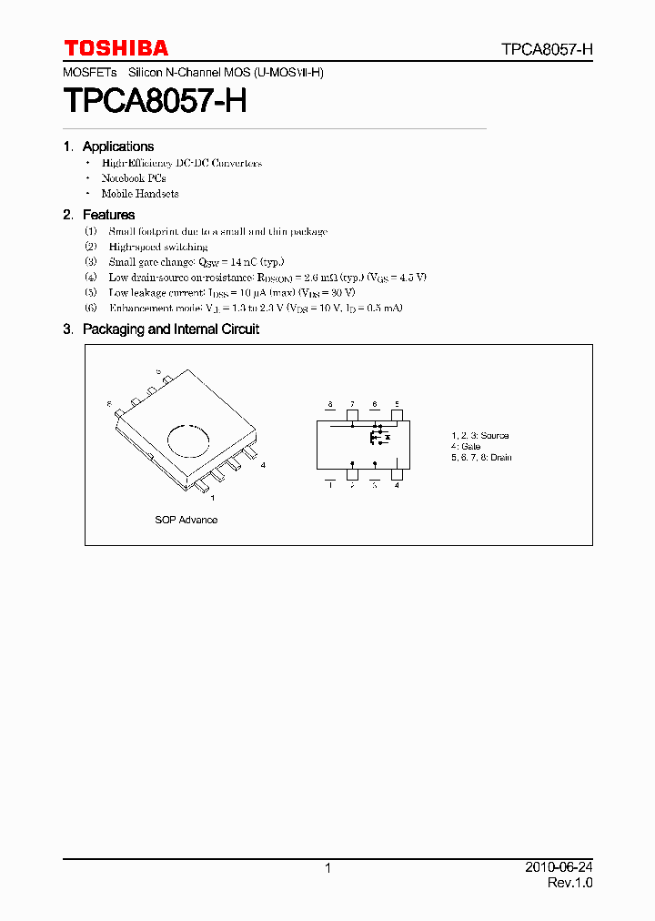 TPCA8057-H_7190744.PDF Datasheet