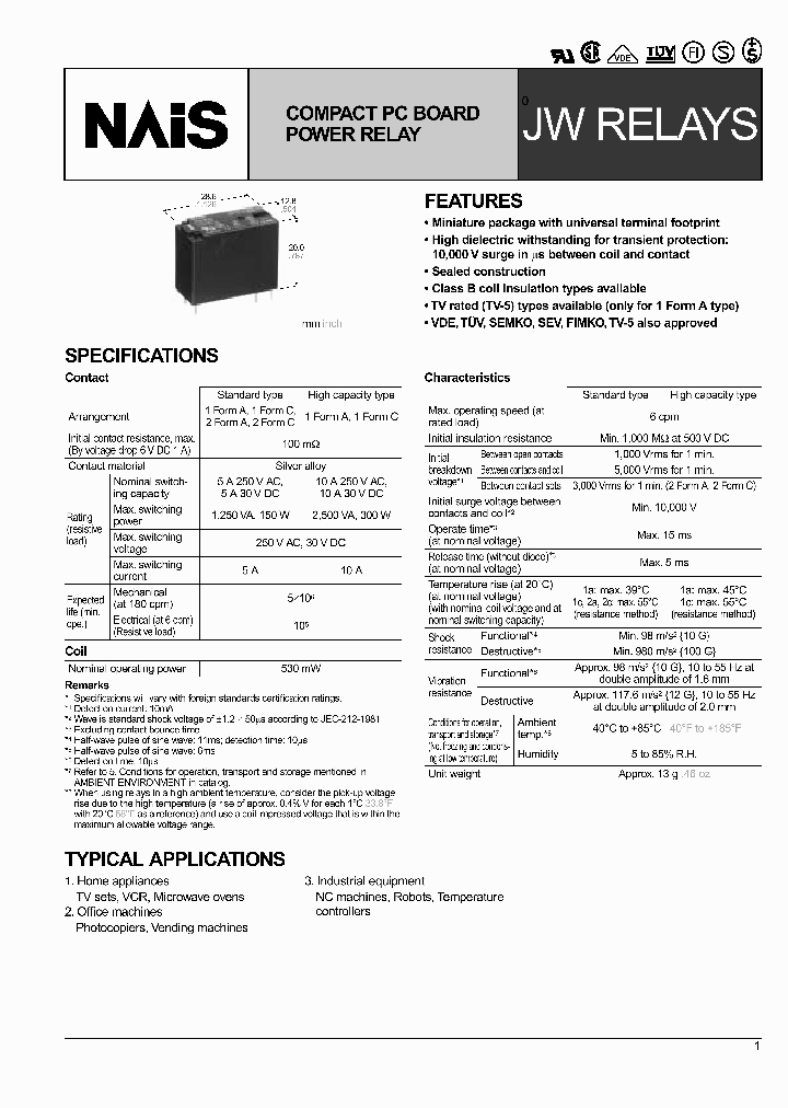 JW2SN-DC12V_7204656.PDF Datasheet