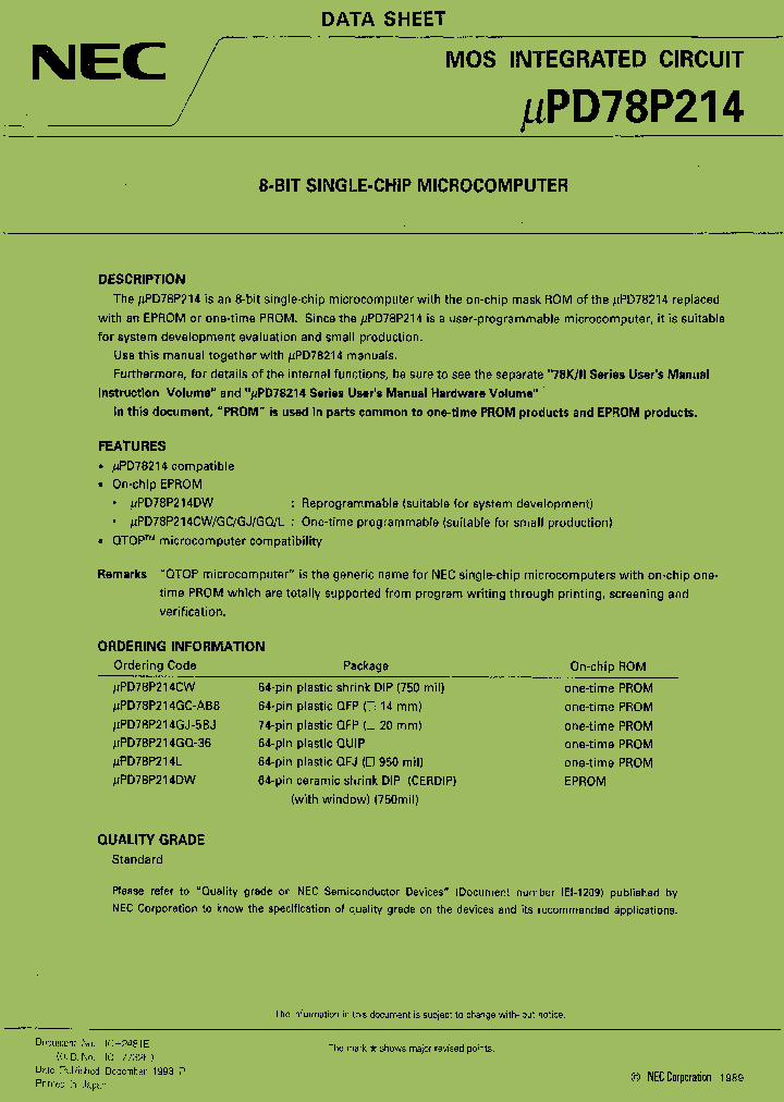 UPD78P214GJ-5BJ_7217496.PDF Datasheet