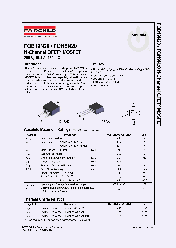 FQB19N2013_7220057.PDF Datasheet