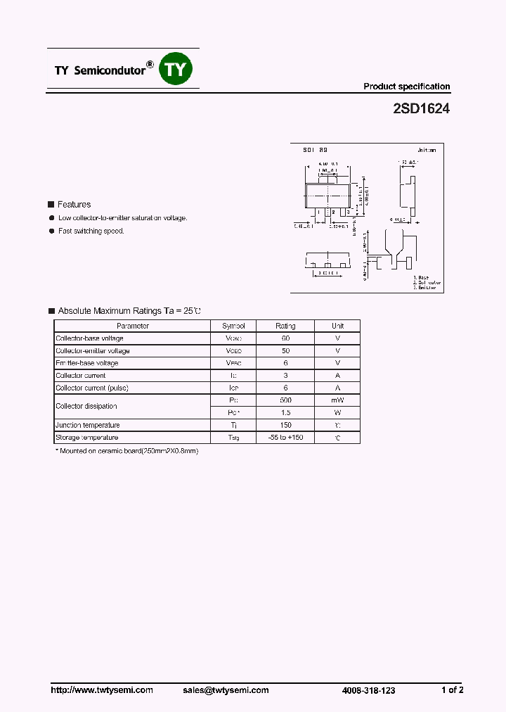 2SD1624_7221399.PDF Datasheet