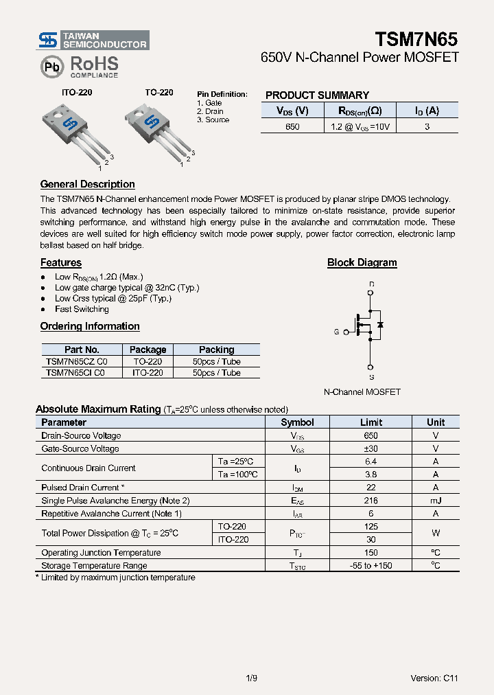 TSM7N6511_7224889.PDF Datasheet