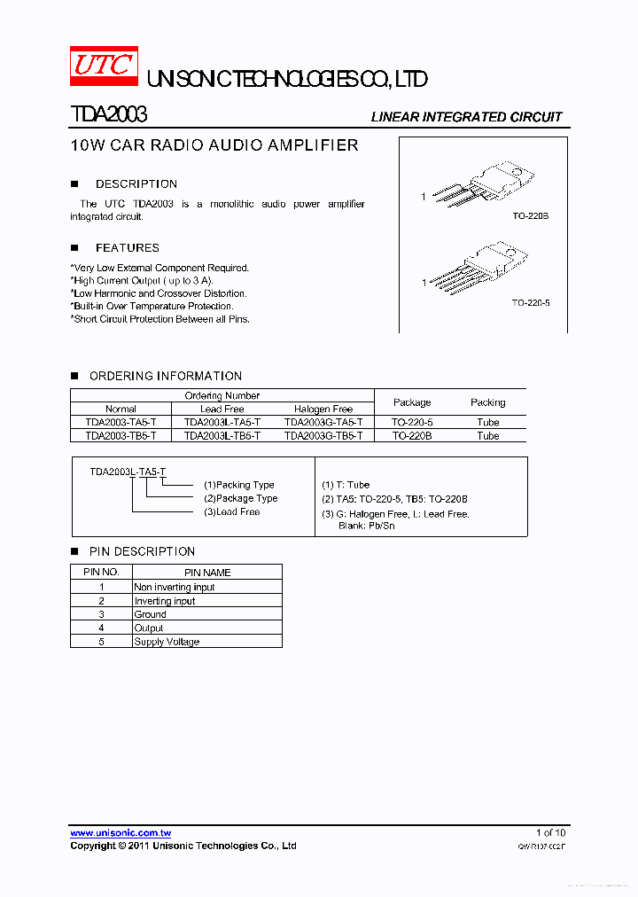 TDA2003_7235446.PDF Datasheet