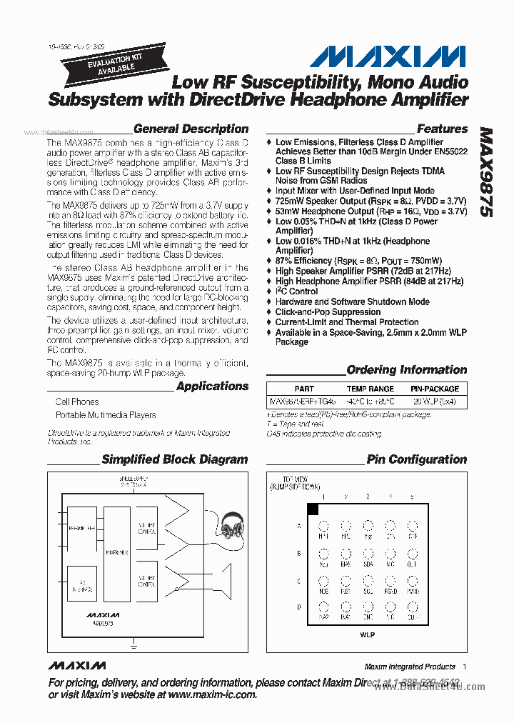 MAX9875_7237754.PDF Datasheet