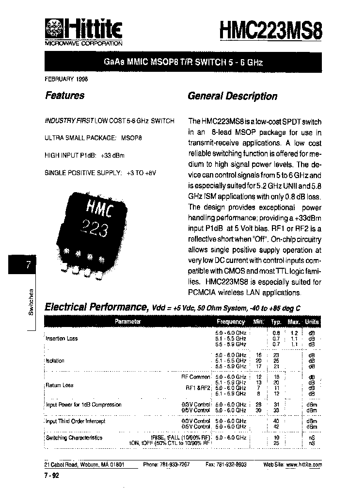 HMC223MS8RTR_7243068.PDF Datasheet