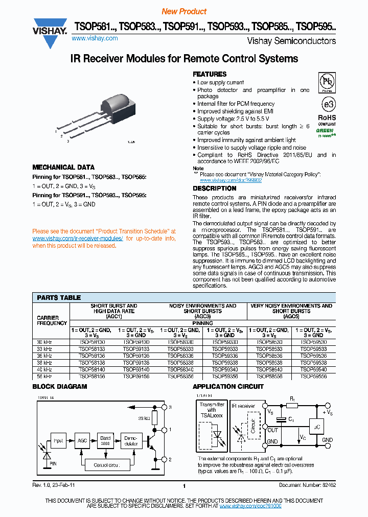 TSOP581_7243728.PDF Datasheet