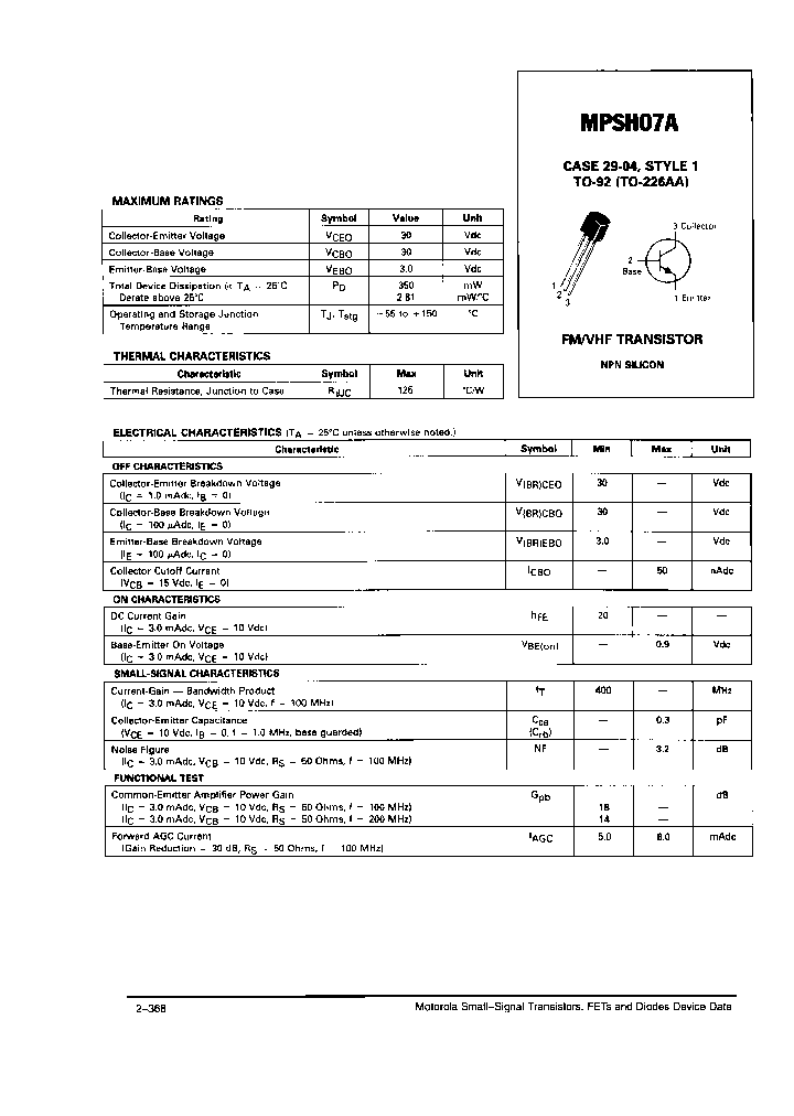 MPSH07ARLRP_7246644.PDF Datasheet