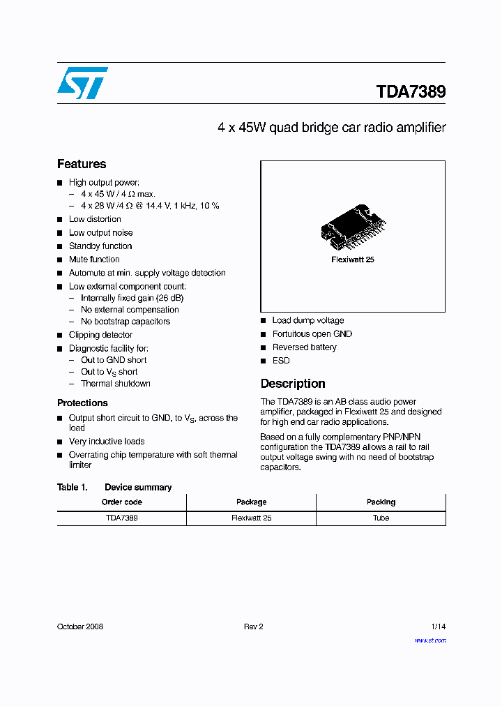 TDA7389_7252155.PDF Datasheet