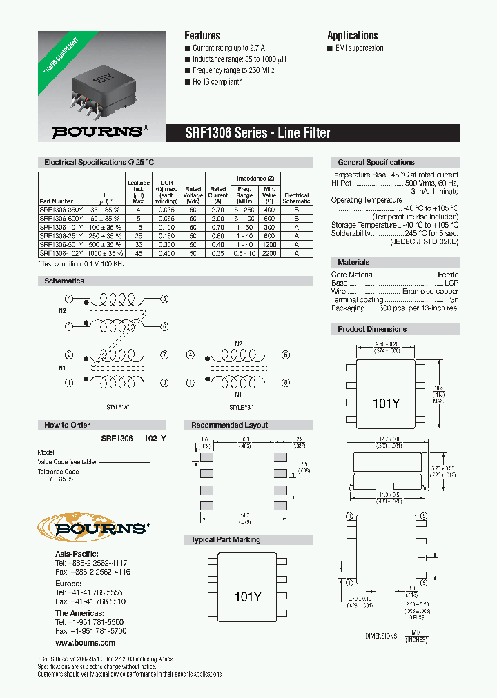 SRF1306-101Y_7254287.PDF Datasheet