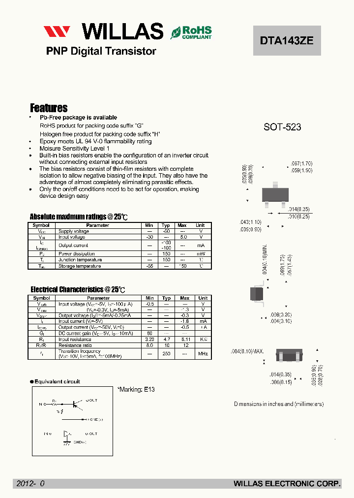 DTA143ZE_7255272.PDF Datasheet