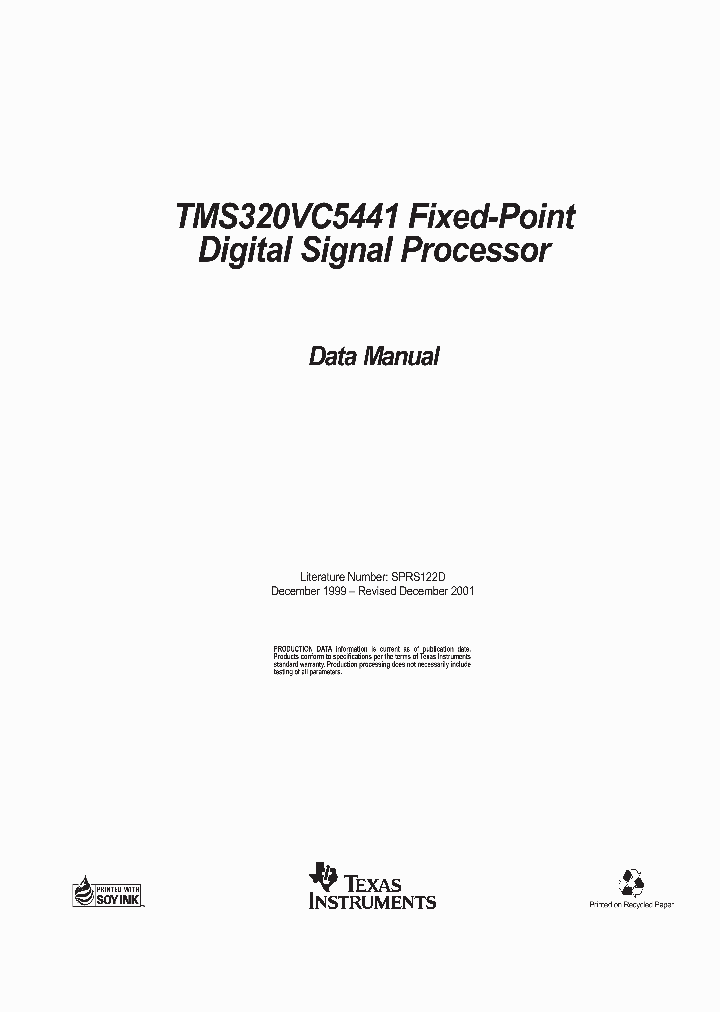 TMS320VC5441PGFA532_7255246.PDF Datasheet