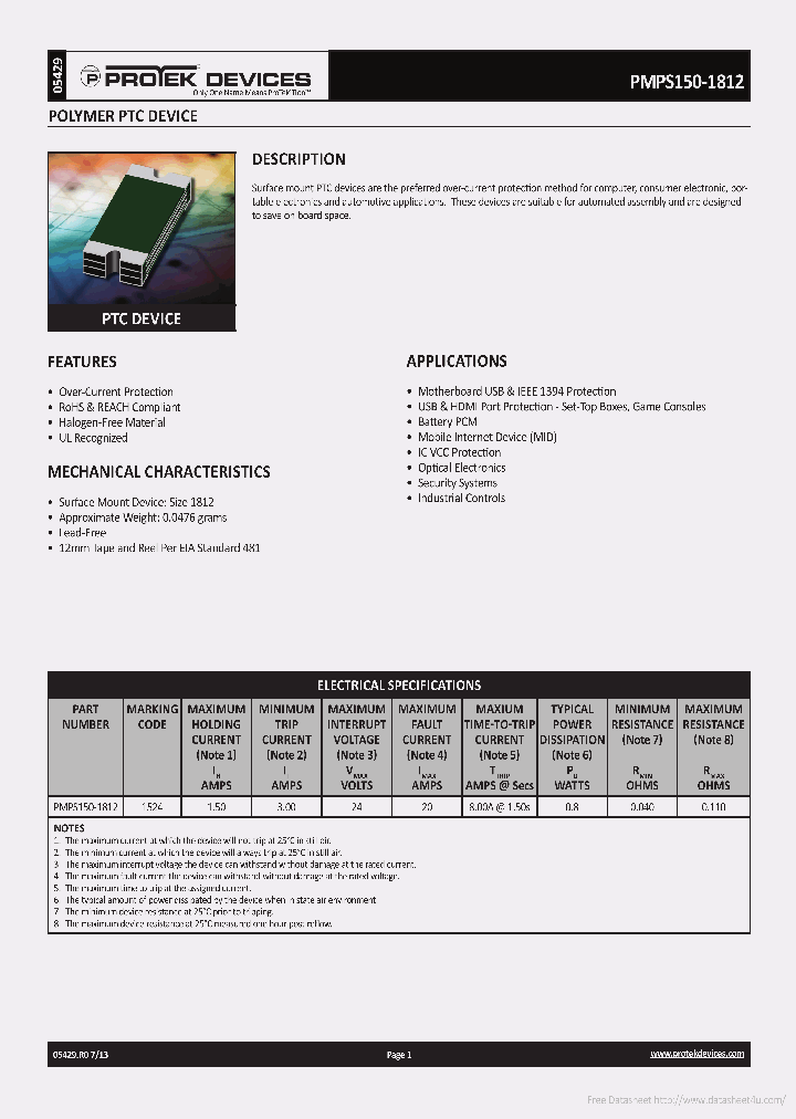 PMPS150-1812_7255896.PDF Datasheet