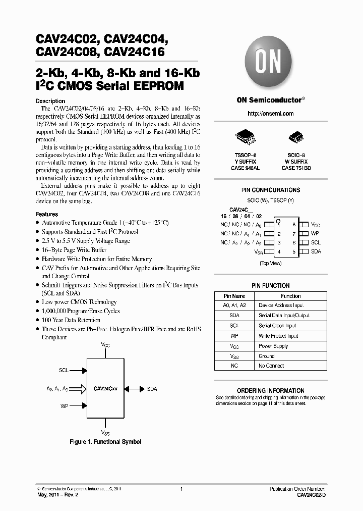 CAV24C16WE-GT3_7257178.PDF Datasheet