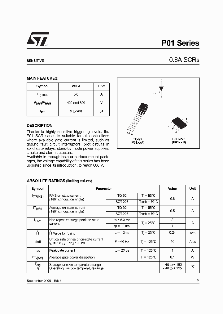 STMICROELECTRONICS-P0111DA2AL3_7297771.PDF Datasheet