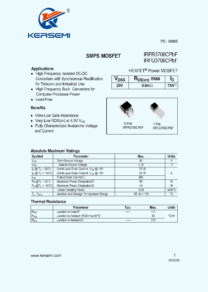 IRFR3706CPBF_7311078.PDF Datasheet