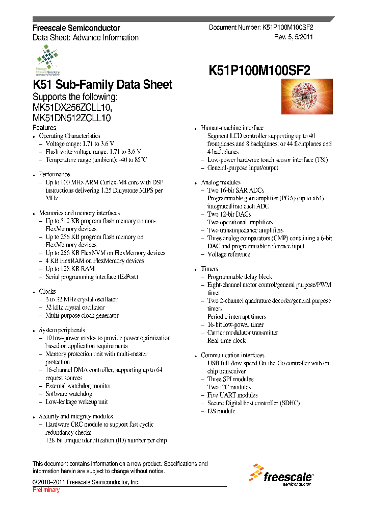 MK51DX256ZCLL10_7313503.PDF Datasheet