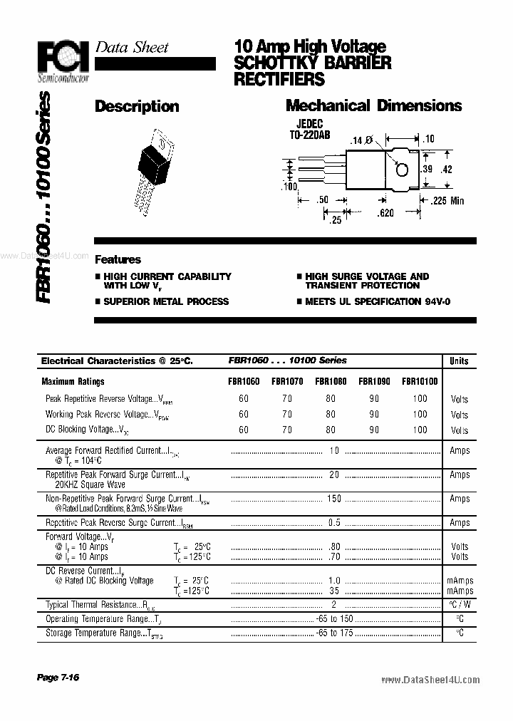 FBR1060_7323650.PDF Datasheet