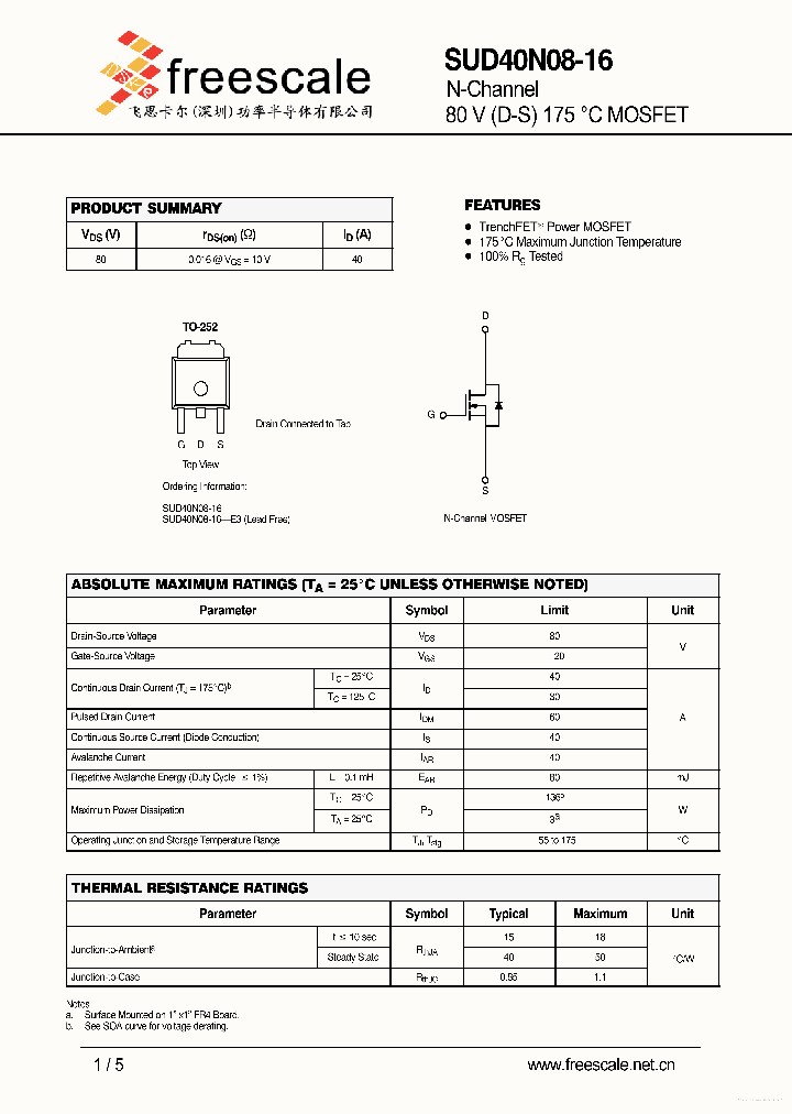 SUD40N08-16_7325238.PDF Datasheet