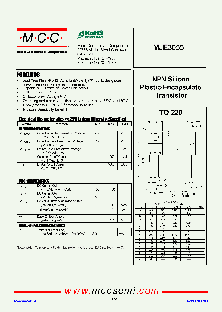 MJE3055_7326856.PDF Datasheet