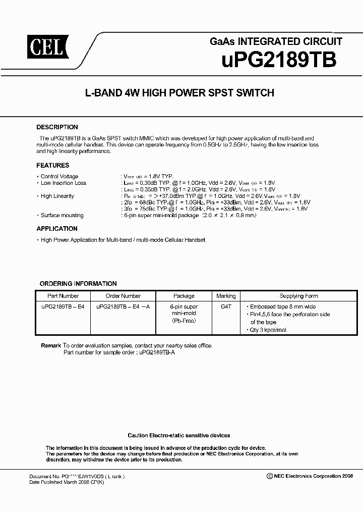 UPG2189TB_7327107.PDF Datasheet