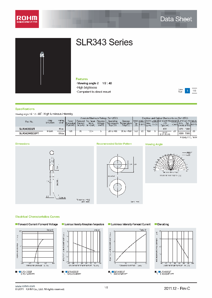 SLR343WBD2PT3_7341507.PDF Datasheet