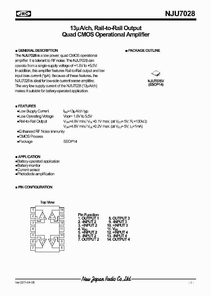 NJU7028_7363238.PDF Datasheet