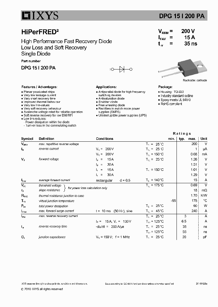 DPG15I200PA_7390432.PDF Datasheet