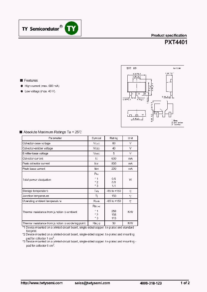 PXT4401_7399011.PDF Datasheet