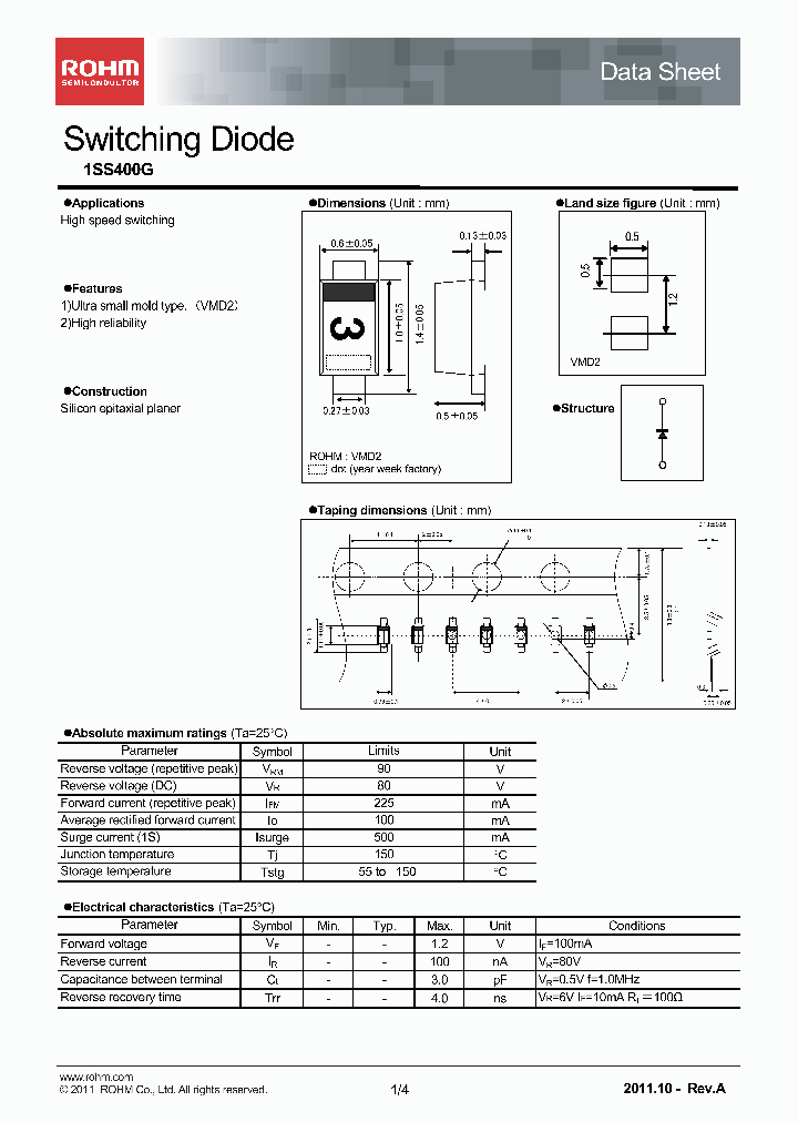 1SS400GT2R_7415239.PDF Datasheet