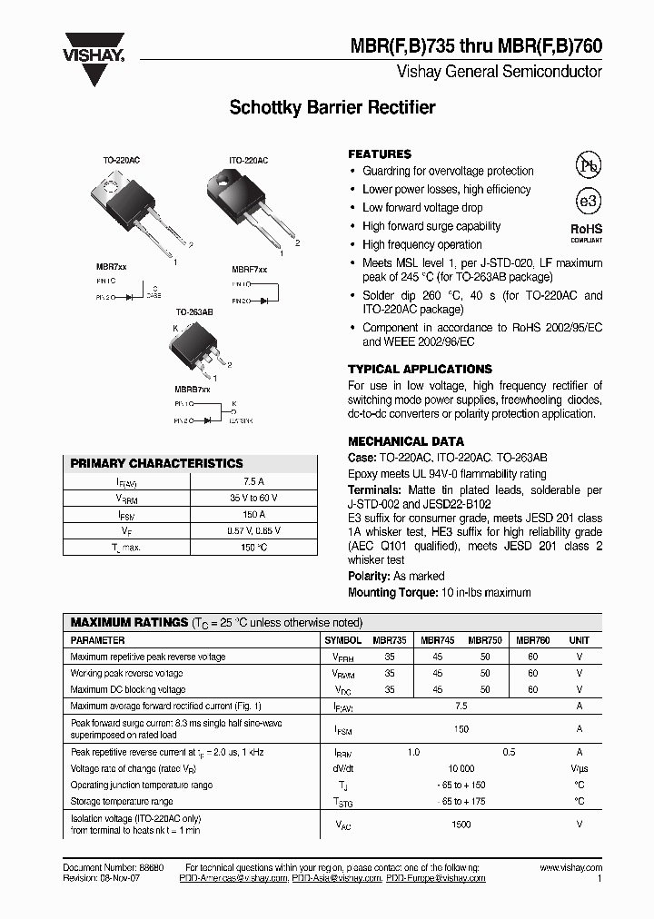 MBR760-E3-45_7423288.PDF Datasheet
