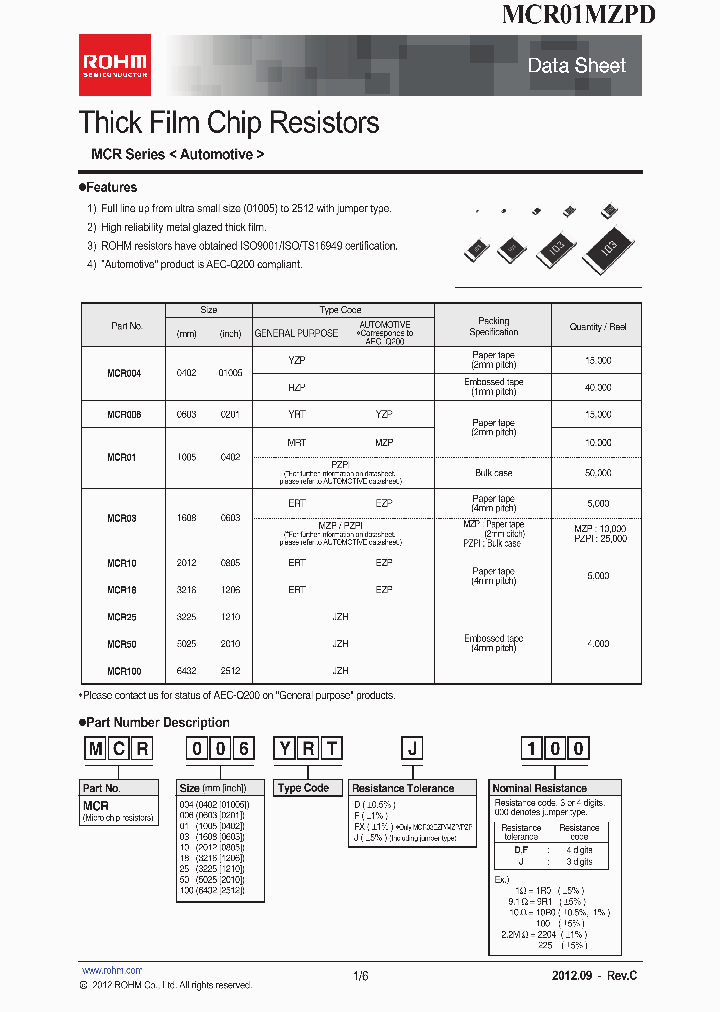 MCR01MZPF5110_7429823.PDF Datasheet