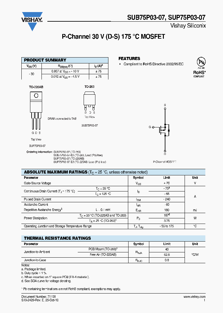 SUP75P03-07-E3_7456007.PDF Datasheet