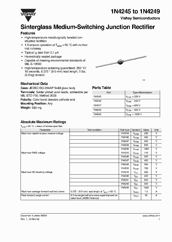 VISHAYSEMICONDUCTORS-1N4248_7470283.PDF Datasheet
