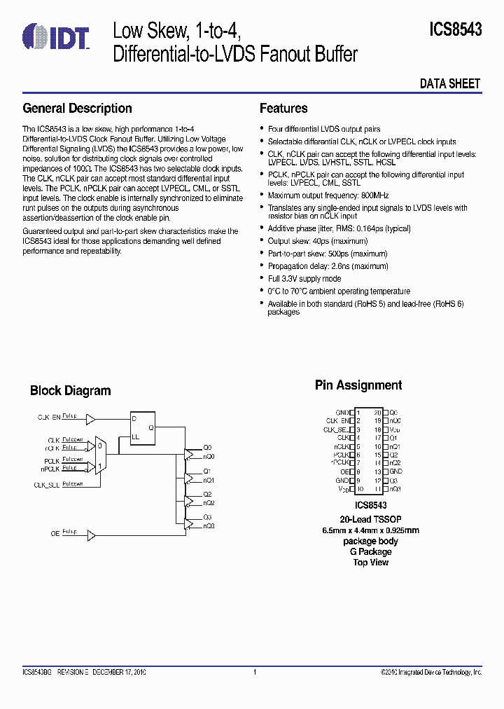 ICS8543BGILF_7486256.PDF Datasheet