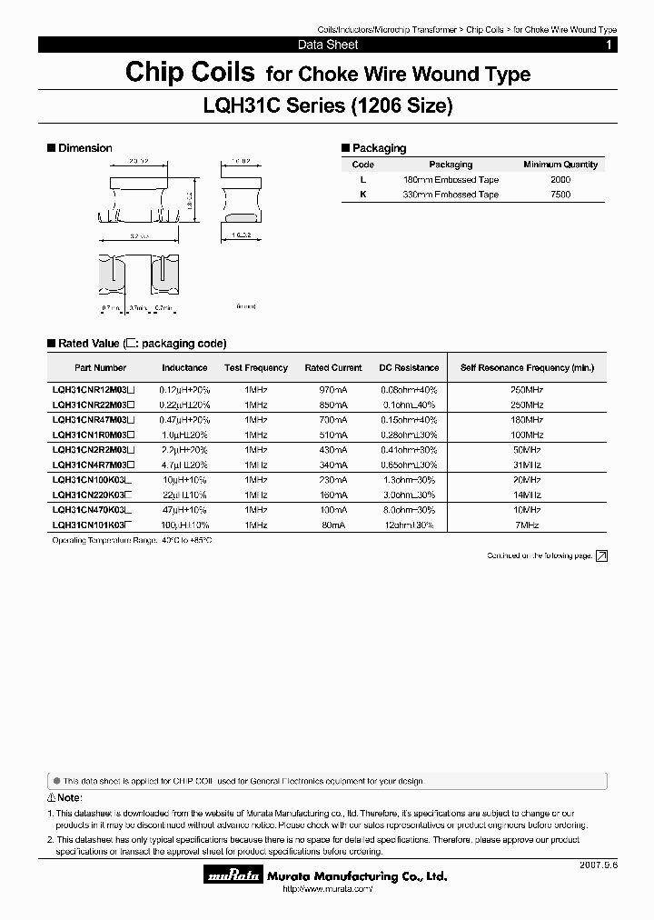 LQH31CN220K03L_7491193.PDF Datasheet