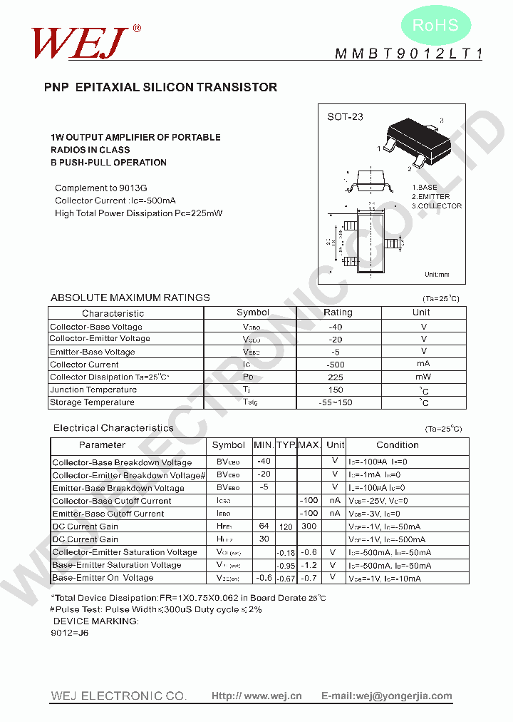 MMBT9012LT1_7491554.PDF Datasheet