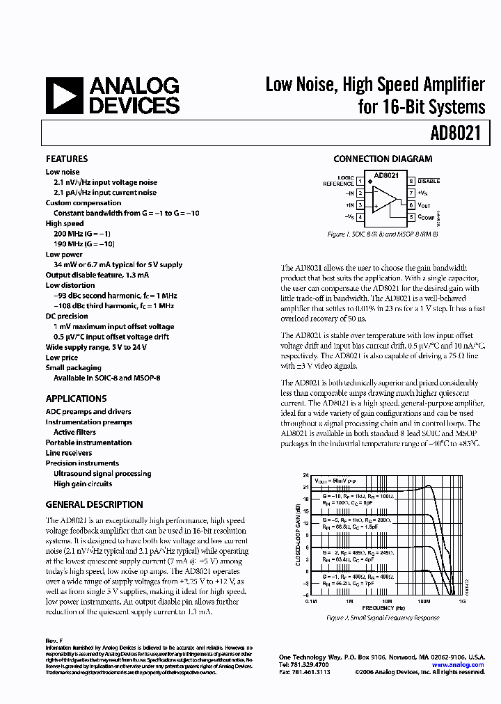 AD8021ARMZ-REEL_7513604.PDF Datasheet