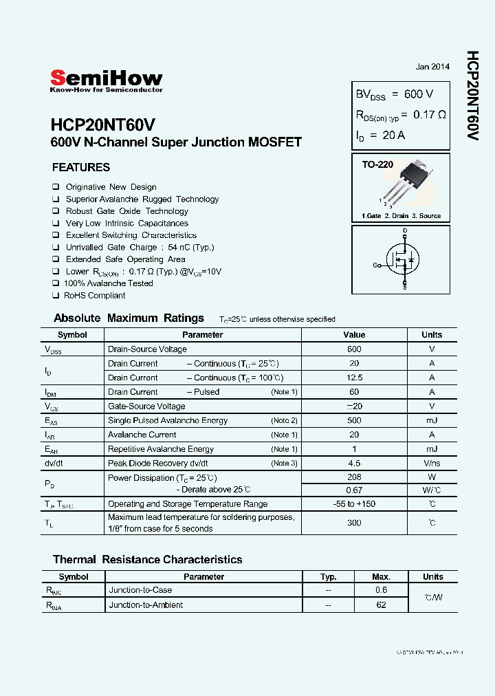 HCP20NT60V_7517664.PDF Datasheet