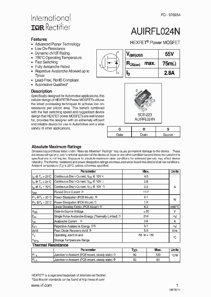 AUIRFL024NTR_7529471.PDF Datasheet